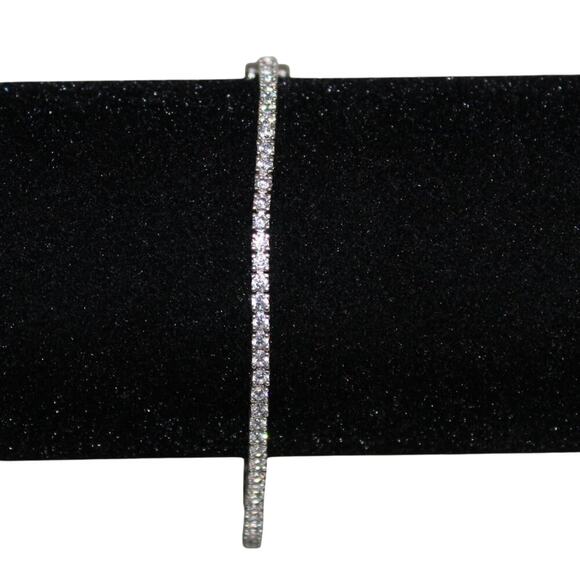 925 Sterling Silver Tennis Bracelet - Picture 1 of 9